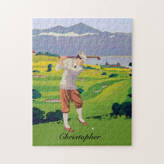 Aangepaste  stijl Hoogland Golfscène Legpuzzel (Verticaal)