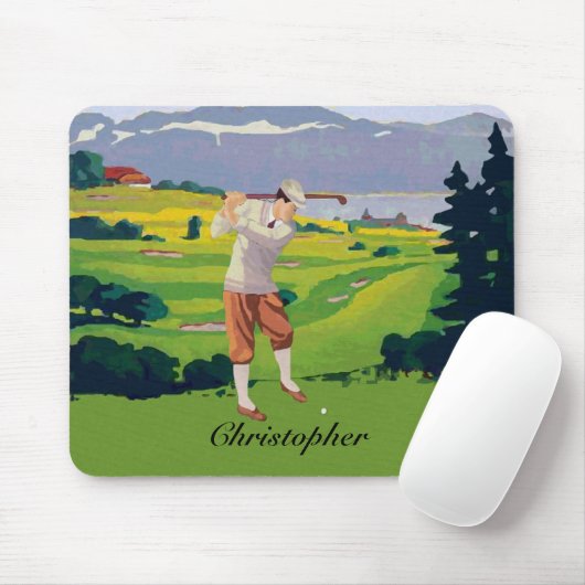 Aangepaste stijl Hoogland Golfscène Muismat (Met muis)