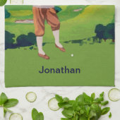 Aangepaste stijl Hoogland Golfscène Theedoek (Gevouwen)