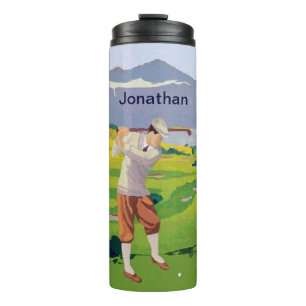 Aangepaste stijl Hoogland Golfscène Thermosbeker
