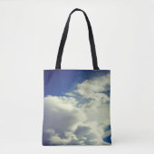 Aangepaste stijlblauwe hemelvierkant foto tote bag (Voorkant)