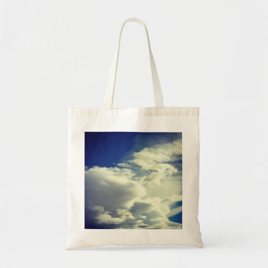 Aangepaste  stijlblauwe hemelvierkant foto tote bag (Voorkant)