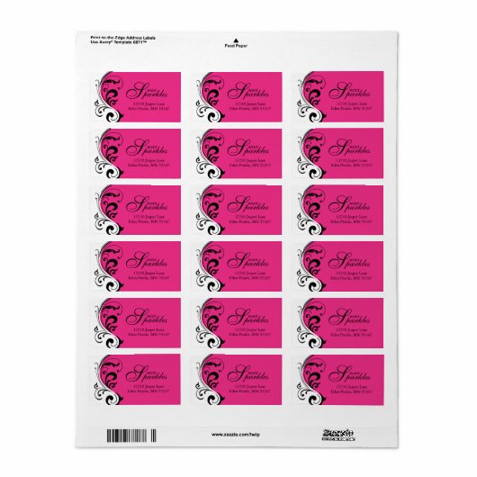 Aangepaste stijlvolle Adresetiketten Etiket (Full Sheet)