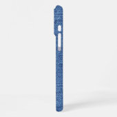 Aangepaste stijlvolle blauwe jeans denim naam op iPhone hoesje (Linkerkant)