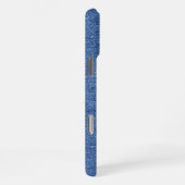 Aangepaste stijlvolle blauwe jeans denim naam op iPhone hoesje (Rechterkant)