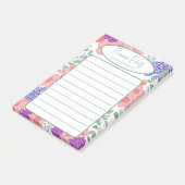 Aangepaste stijlvolle boodschappenlijst Bloem Post-it® Notes (Schuin)