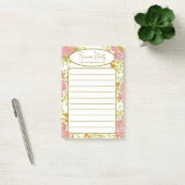 Aangepaste stijlvolle boodschappenlijst Bloem Post-it® Notes (Kantoor)