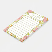 Aangepaste stijlvolle boodschappenlijst Bloem Post-it® Notes (Schuin)
