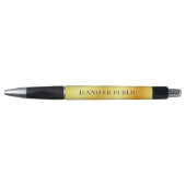 Aangepaste Stijlvolle Faux Gold Sjabloon Naam Zwar Pen (Voorkant)