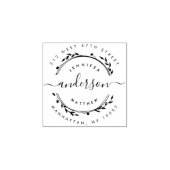 Aangepaste stijlvolle getrouwd paar retour adres rubberstempel (Afrduk)