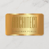 Aangepaste stijlvolle Glam Gold Architect Sjabloon Visitekaartje (Voorkant)