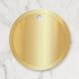 Aangepaste stijlvolle gouden look blanco Sjabloon Bedankjes Labels