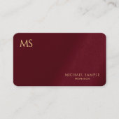 Aangepaste stijlvolle gouden tekst monogram luxe z visitekaartje (Voorkant)