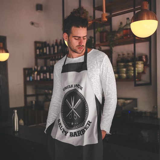 Aangepaste stijlvolle kapperszaak schort