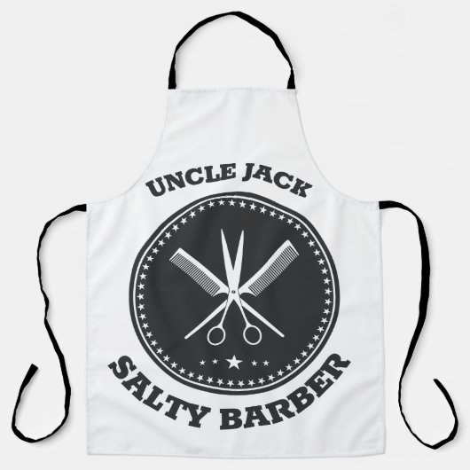 Aangepaste stijlvolle kapperszaak schort (Voorkant)