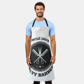 Aangepaste stijlvolle kapperszaak schort (Gedragen)