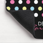 Aangepaste stijlvolle moderne neonpoka-punten muismat (Hoek)