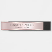 Aangepaste stijlvolle moderne sjabloon Luxe Roze G Deurbordje (Voorkant)