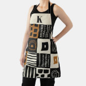 Aangepaste Stijlvolle Monogram Afrikaanse Modder D Schort (Insitu)