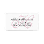 Aangepaste stijlvolle naam monogram adresetiketten etiket (Voorkant)