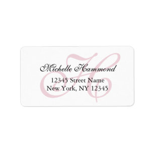 Aangepaste stijlvolle naam monogram adresetiketten etiket