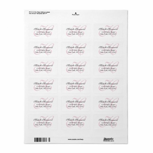 Aangepaste stijlvolle naam monogram adresetiketten etiket (Full Sheet)