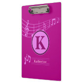 Aangepaste stijlvolle naam Monogram Letter Music S Klembord (Links)