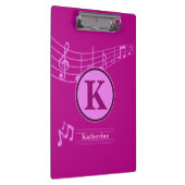 Aangepaste stijlvolle naam Monogram Letter Music S Klembord (Rechts)