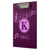 Aangepaste stijlvolle naam Monogram Letter Music S Klembord (Links)