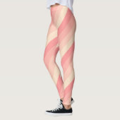 Aangepaste stijlvolle perzik kleur strepen Sjabloo Leggings (Links)