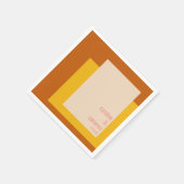 Aangepaste Stijlvolle Retro Geometrische Aardse Bo Servet (Hoek)