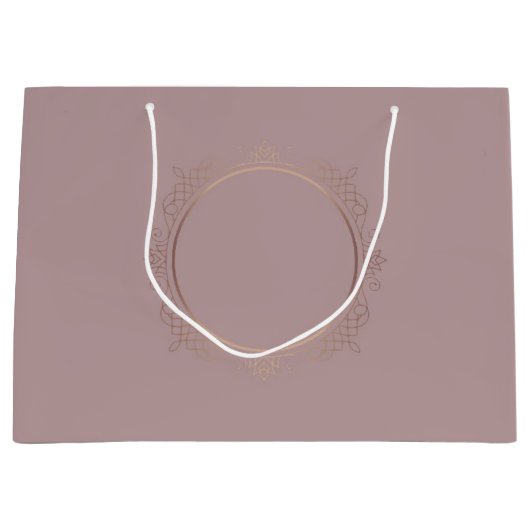Aangepaste stijlvolle roze gouden blanco sjabloon groot cadeauzakje (Voorkant)