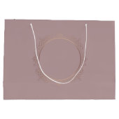 Aangepaste stijlvolle roze gouden blanco sjabloon groot cadeauzakje (Achterkant)