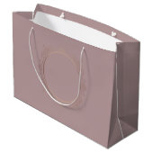 Aangepaste stijlvolle roze gouden blanco sjabloon groot cadeauzakje (Achterkant Gekanteld)