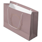 Aangepaste stijlvolle roze gouden blanco sjabloon groot cadeauzakje (Voorkant Gekanteld)