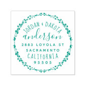 Aangepaste stijlvolle script getrouwd koppel adres  zelfinktende stempel (Design)