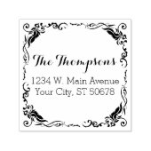 Aangepaste stijlvolle sierbloemen rand  zelfinktende stempel (Design)