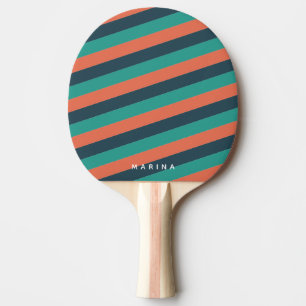 Aangepaste stijlvolle trendy strepen tafeltennis tafeltennisbatje