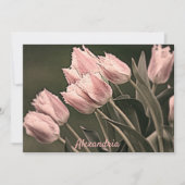 Aangepaste stijlvolle tulpen notitiekaartje (Voorkant)