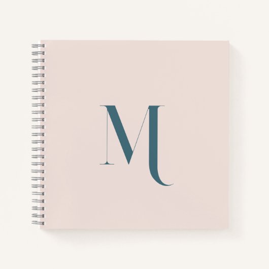 Aangepaste stijlvolle typografie Script Pastel Roz Notitieboek (Voorkant)