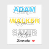 Aangepaste Stijlvolle Volledige Naam Stickers voor (Vel)