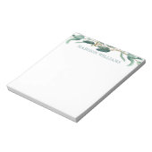 Aangepaste, stijlvolle Waterverf Eucalyptus Notitieblok (Linkerzijde)