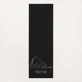 Aangepaste stijlvolle Yoga Pose muis & lephant Yogamat (Achterkant)