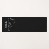 Aangepaste stijlvolle Yoga Pose muis & lephant Yogamat (Voorkant (horizontaal))