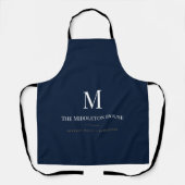 Aangepaste stille luxe landgoed monogram familiena schort (Voorkant)