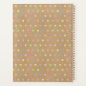 Aangepaste Stippen op faux-trouwe bruinktfort Planner (Achterkant)