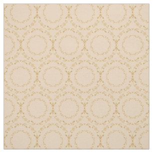 Aangepaste stoffen-Champagne & Gouden Bloemen Cirk Stof