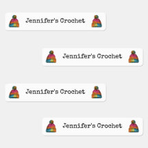 Aangepaste stoffen kledinglabels gehaakte wollige 