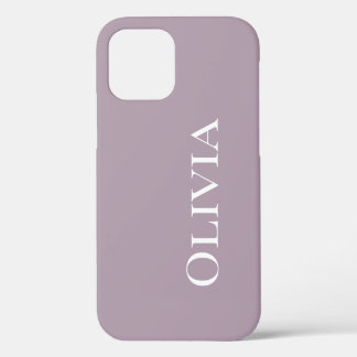 Aangepaste stoflavender Moderne Typografie iPhone 12 Pro Hoesje