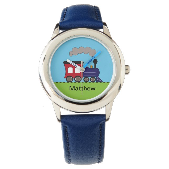 Aangepaste stoomlocomotief horloge (Voorkant)